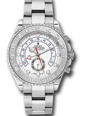 Rolex White Gold Yacht-Master II 44 Watch - White Dial - BMW116689